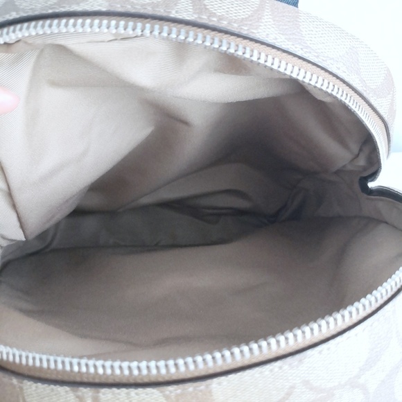 New Coach Court Backpack In Signature Canvas Khaki/ Pale Lime 5671 $450 main image 5